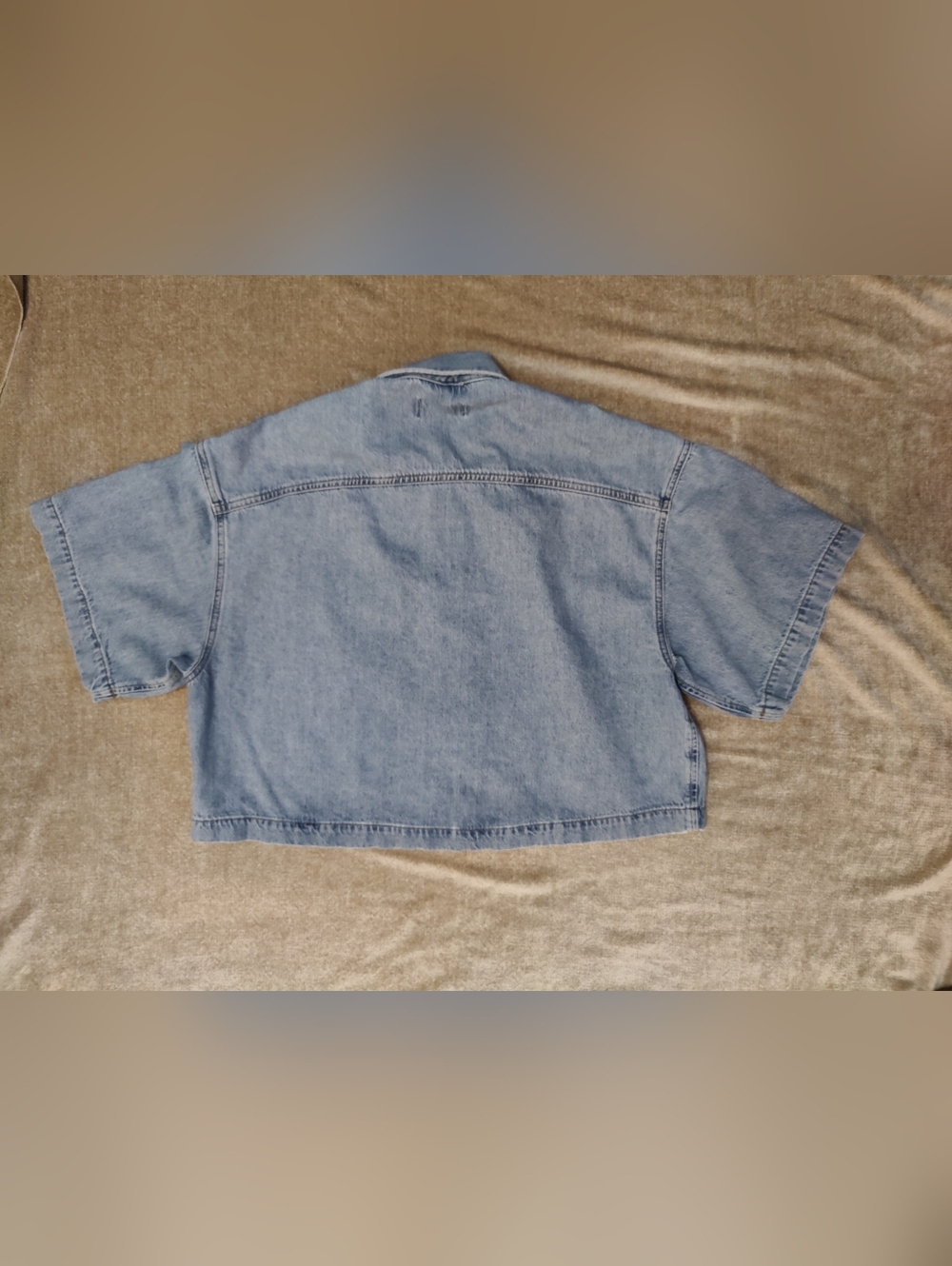 AGOLDE Rona Box Cropped Denim Shirt, size XS - Picture 16 of 16